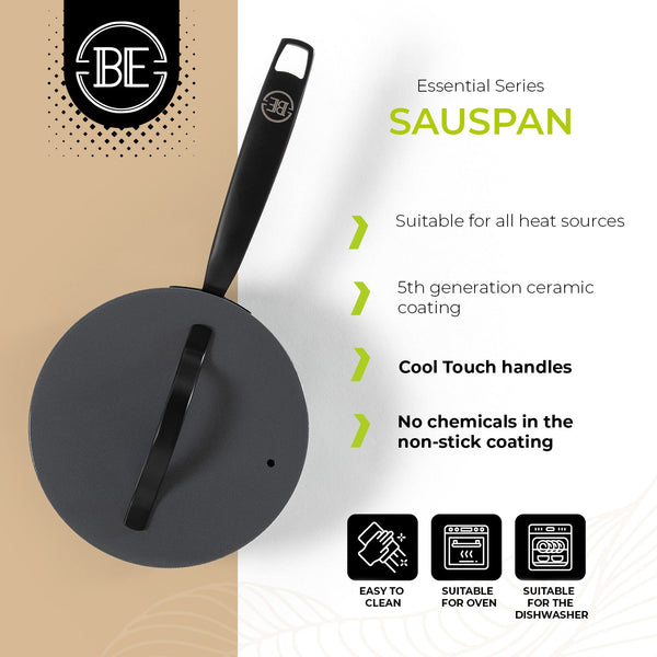 BE | LIVING Essential Series Saucepan with Lid - Ø 18cm