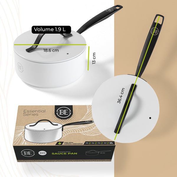 BE | LIVING Essential Series Saucepan with Lid - Ø 18cm