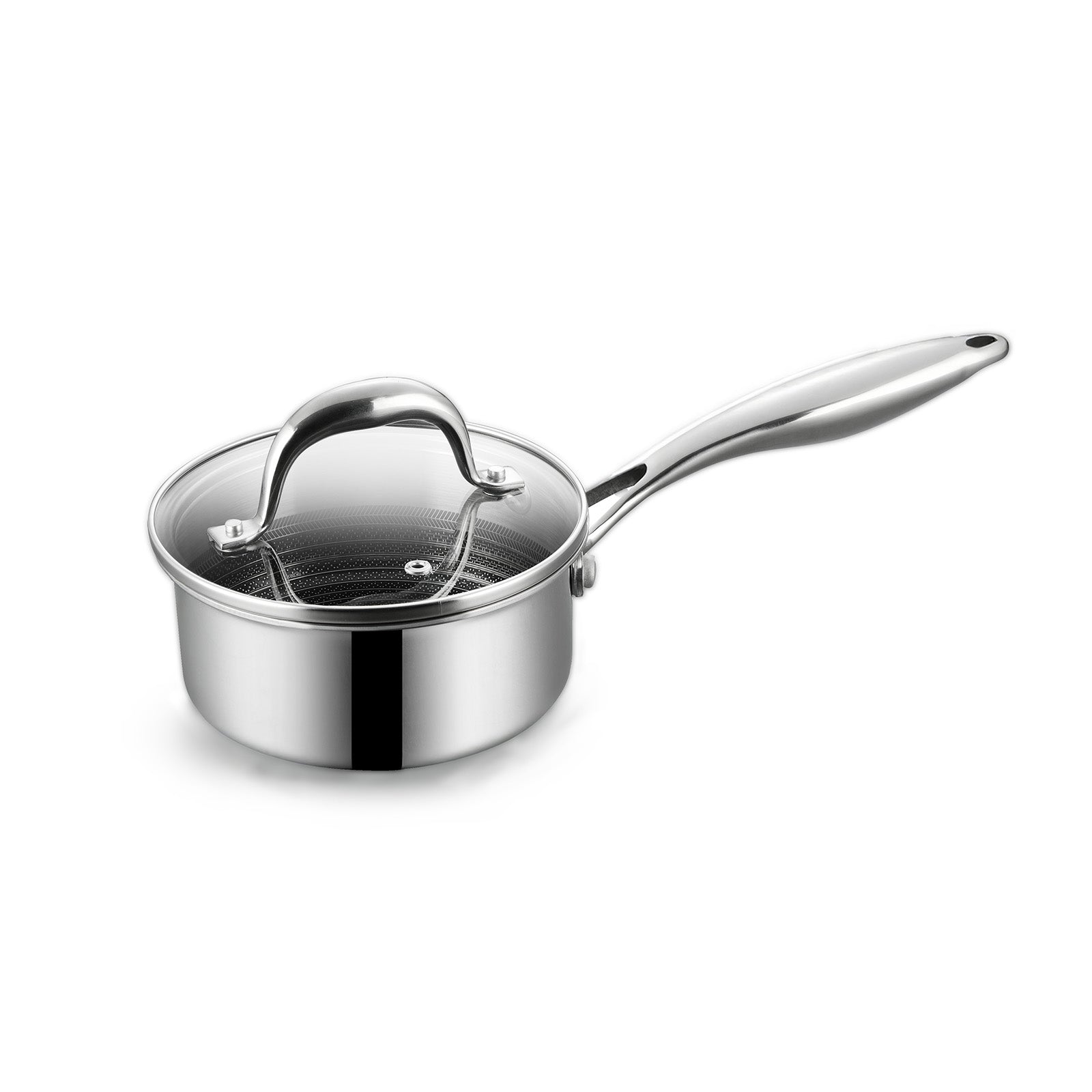 BE | LIVING CIRCLAD Series 2-Quart Hybrid Nonstick Saucepan with Lid 7”