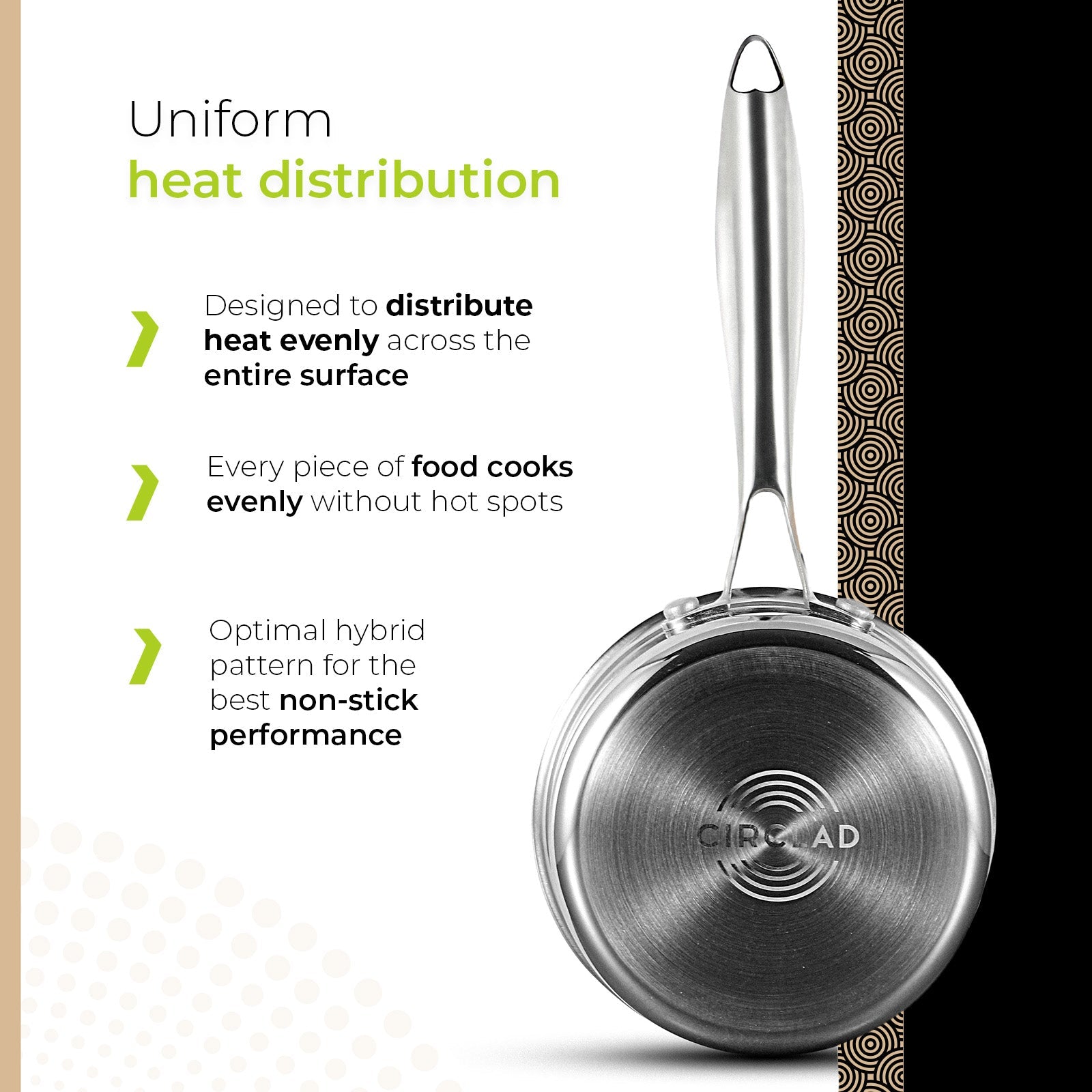 BE | LIVING CIRCLAD Series 2-Quart Hybrid Nonstick Saucepan with Lid 7”