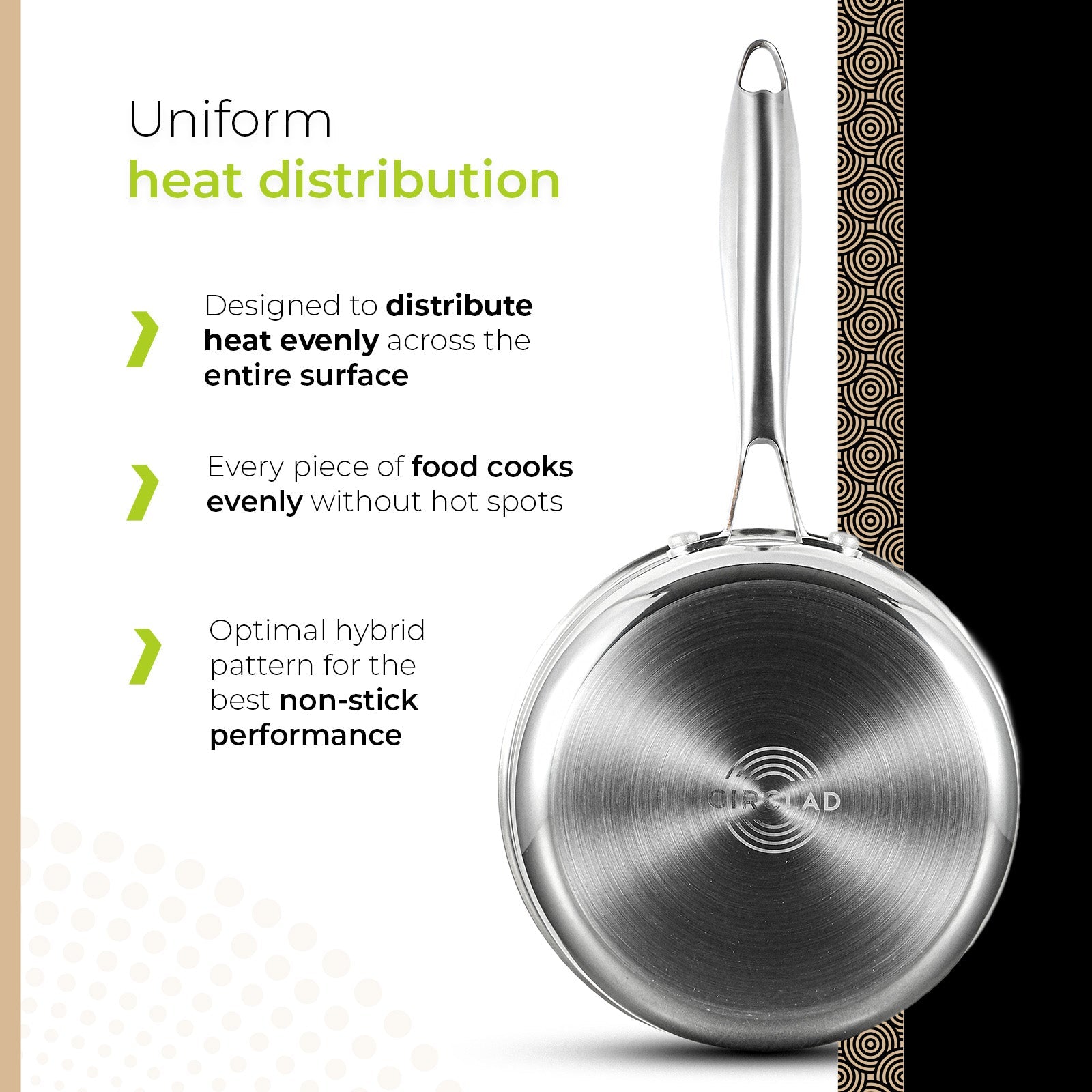 BE | LIVING CIRCLAD Series 2-Quart Hybrid Nonstick Saucepan with Lid 7”