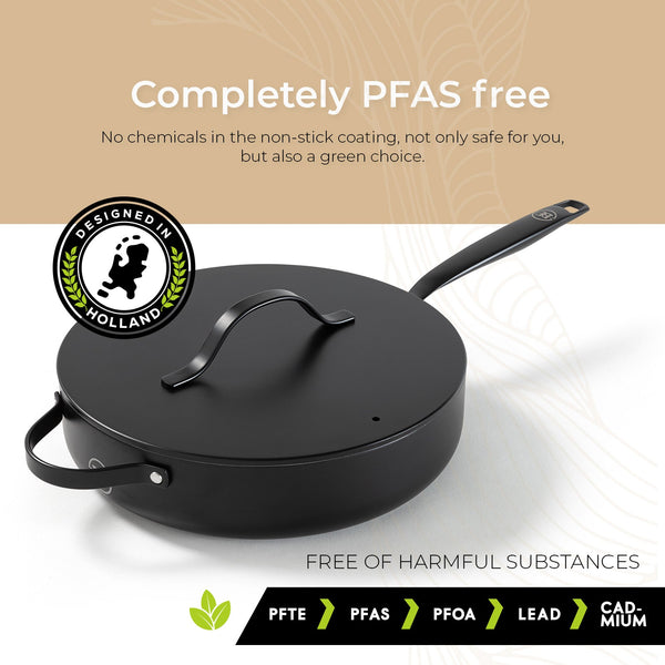 BE | LIVING Essential Series Sauté Pan with Lid - Ø 28cm