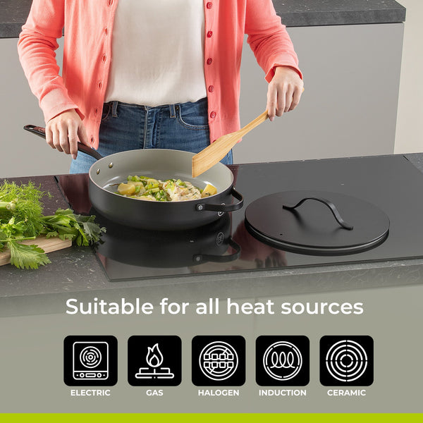 BE | LIVING Essential Series Sauté Pan with Lid - Ø 28cm