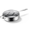 BE | LIVING Essential Series Stainless Steel Black Sauté Pan with Lid Ø 28 cm