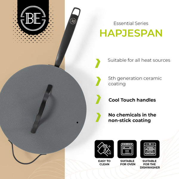 BE | LIVING Essential Series Sauté Pan with Lid - Ø 28cm