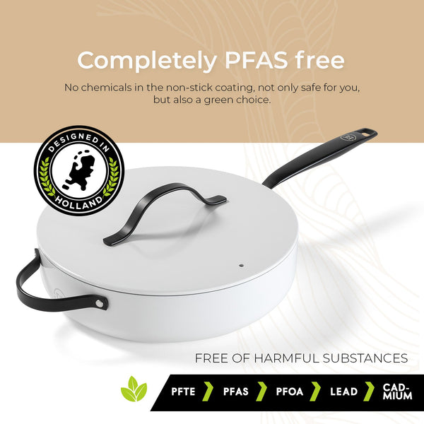 BE | LIVING Essential Series Sauté Pan with Lid - Ø 28cm