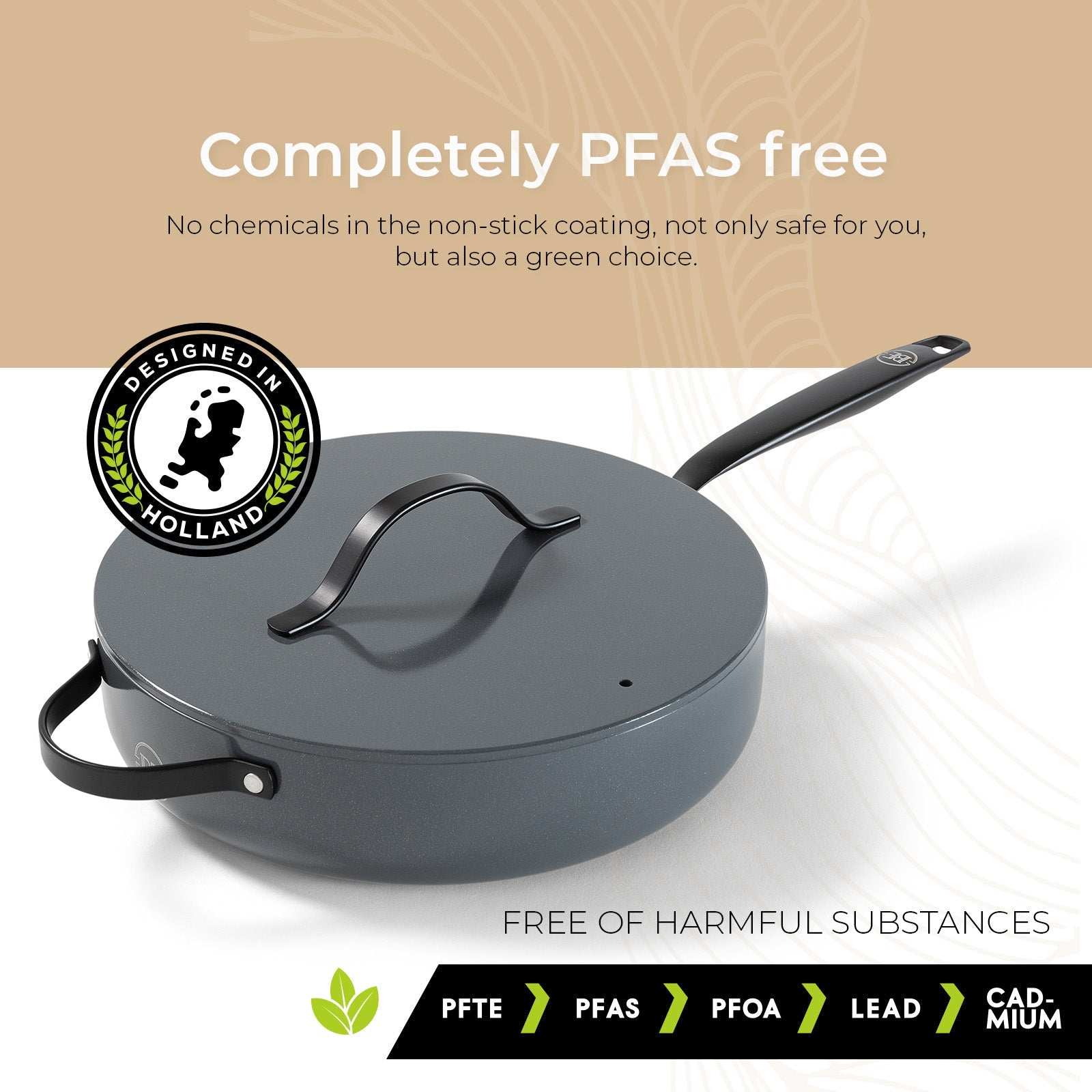 BE | LIVING Essential Series Sauté Pan with Lid - Ø 28cm