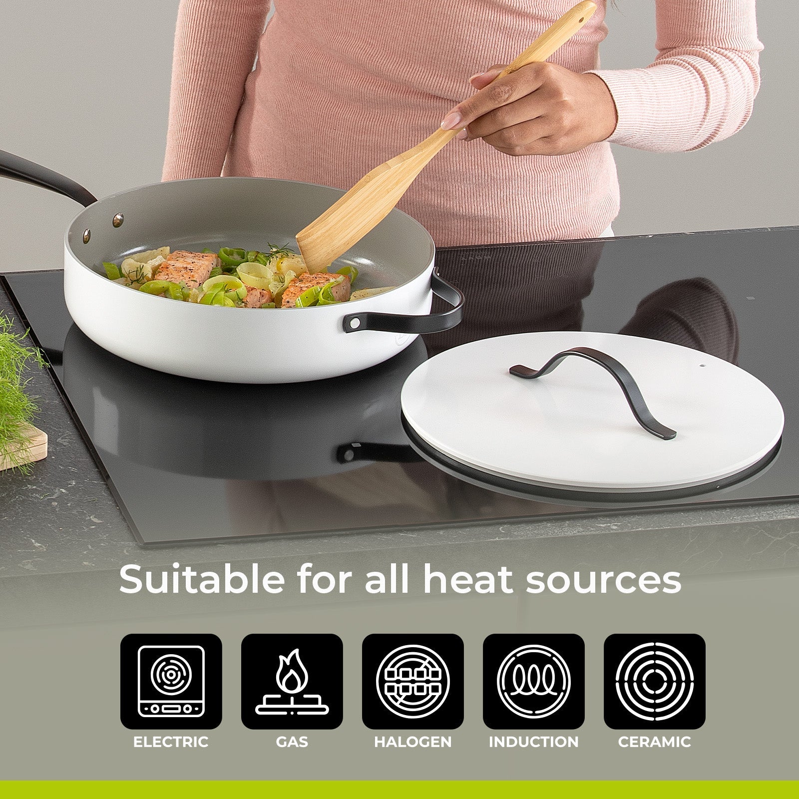 BE | LIVING Essential Series Sauté Pan with Lid - Ø 28cm