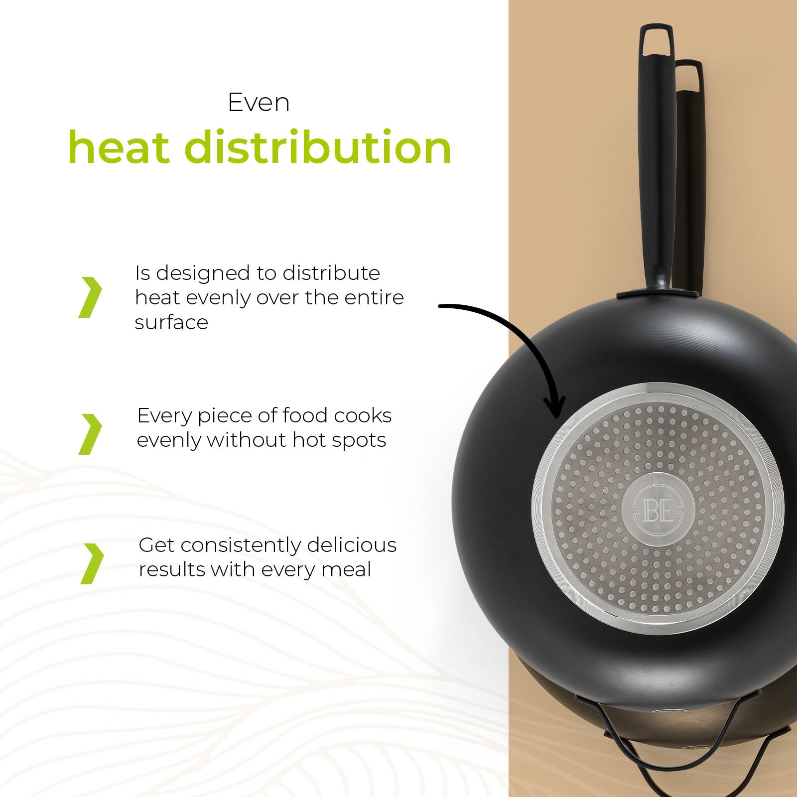 BE | LIVING Essential Series Wok with Lid - Ø 30 cm