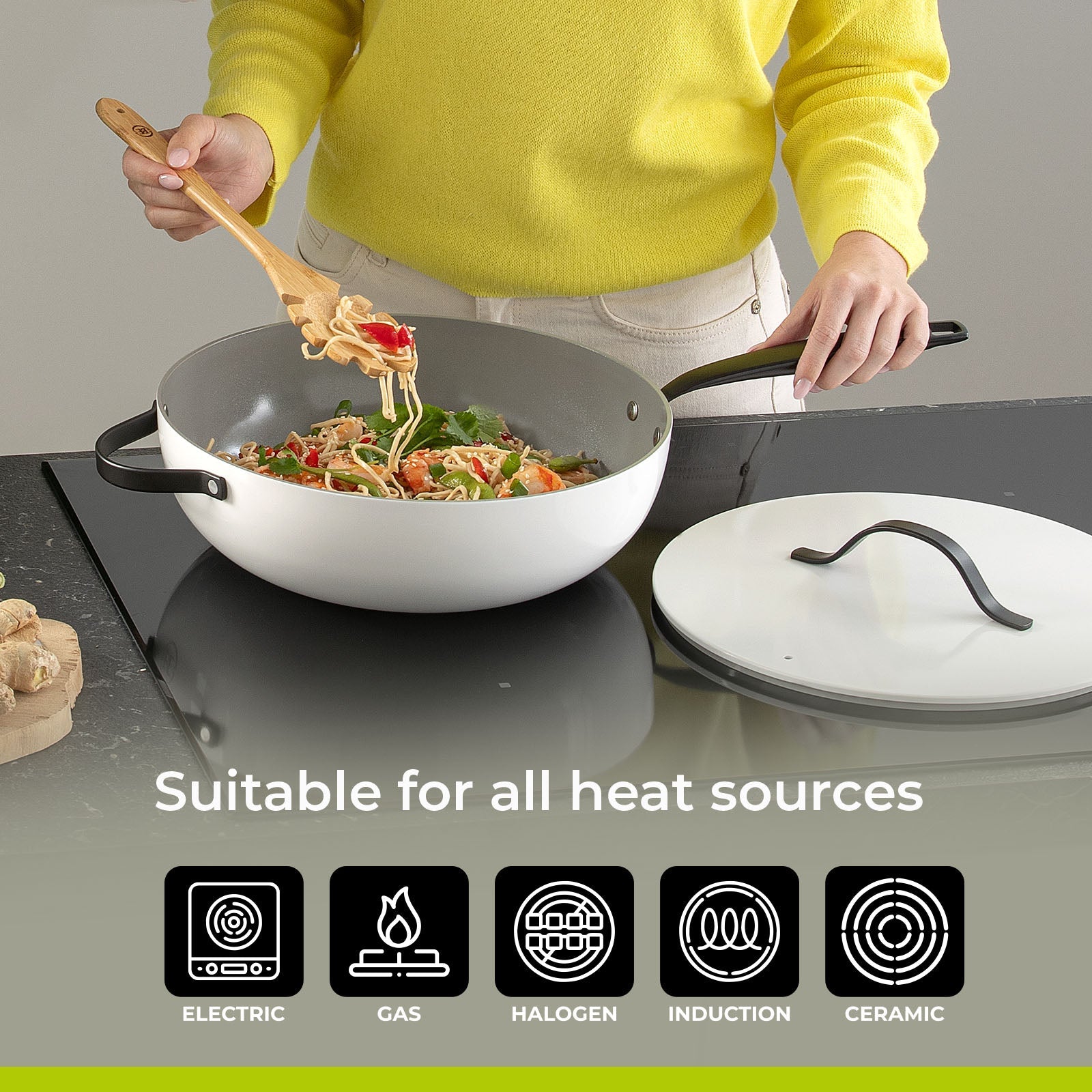 BE | LIVING Essential Series Wok with Lid - Ø 30 cm