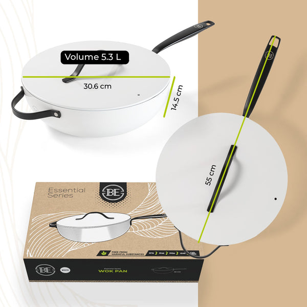 BE | LIVING Essential Series Wok with Lid - Ø 30 cm