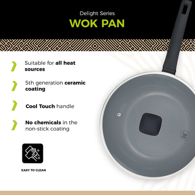 BE | LIVING Delight Series Wok with lid Ø 28 cm