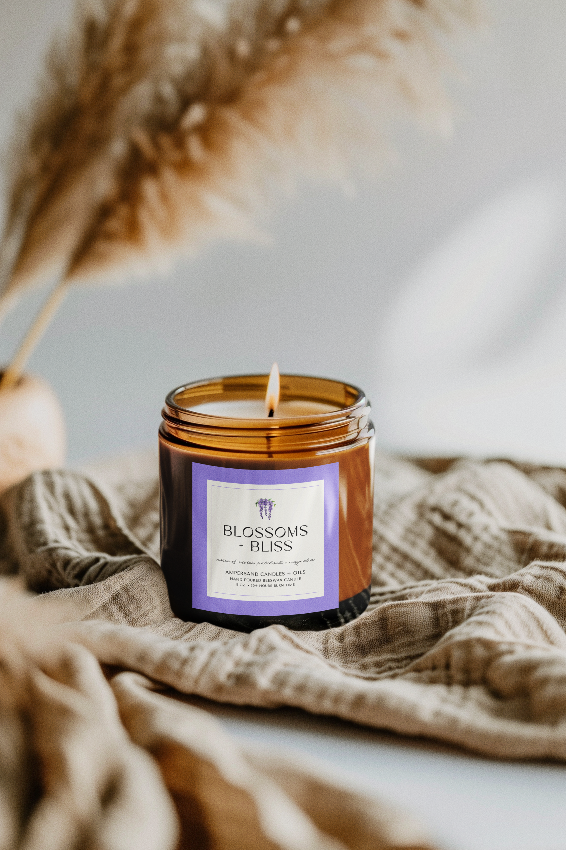 Blossoms & Bliss Beeswax Candle