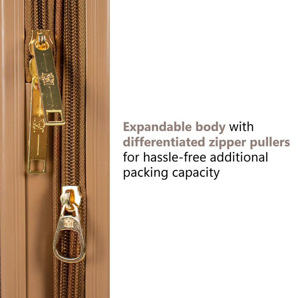 Snakeskin 3 Piece Expandable Classy Luggage Set