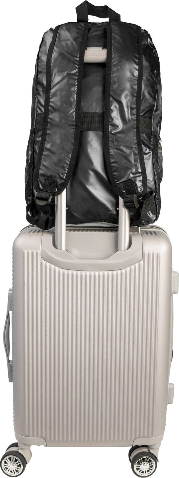 Boarding Pass Recycled Metallic Foldable & Packable Pouch Backpack