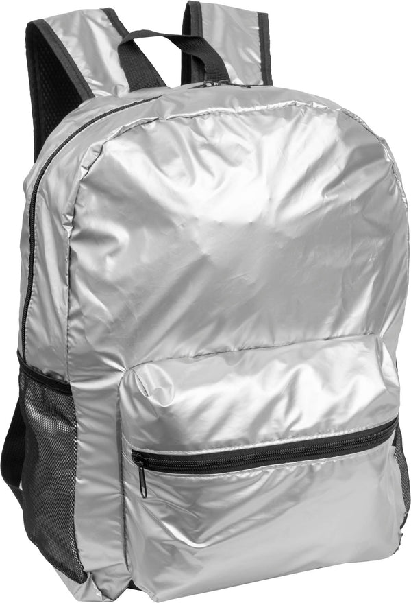 Boarding Pass Recycled Metallic Foldable & Packable Pouch Backpack