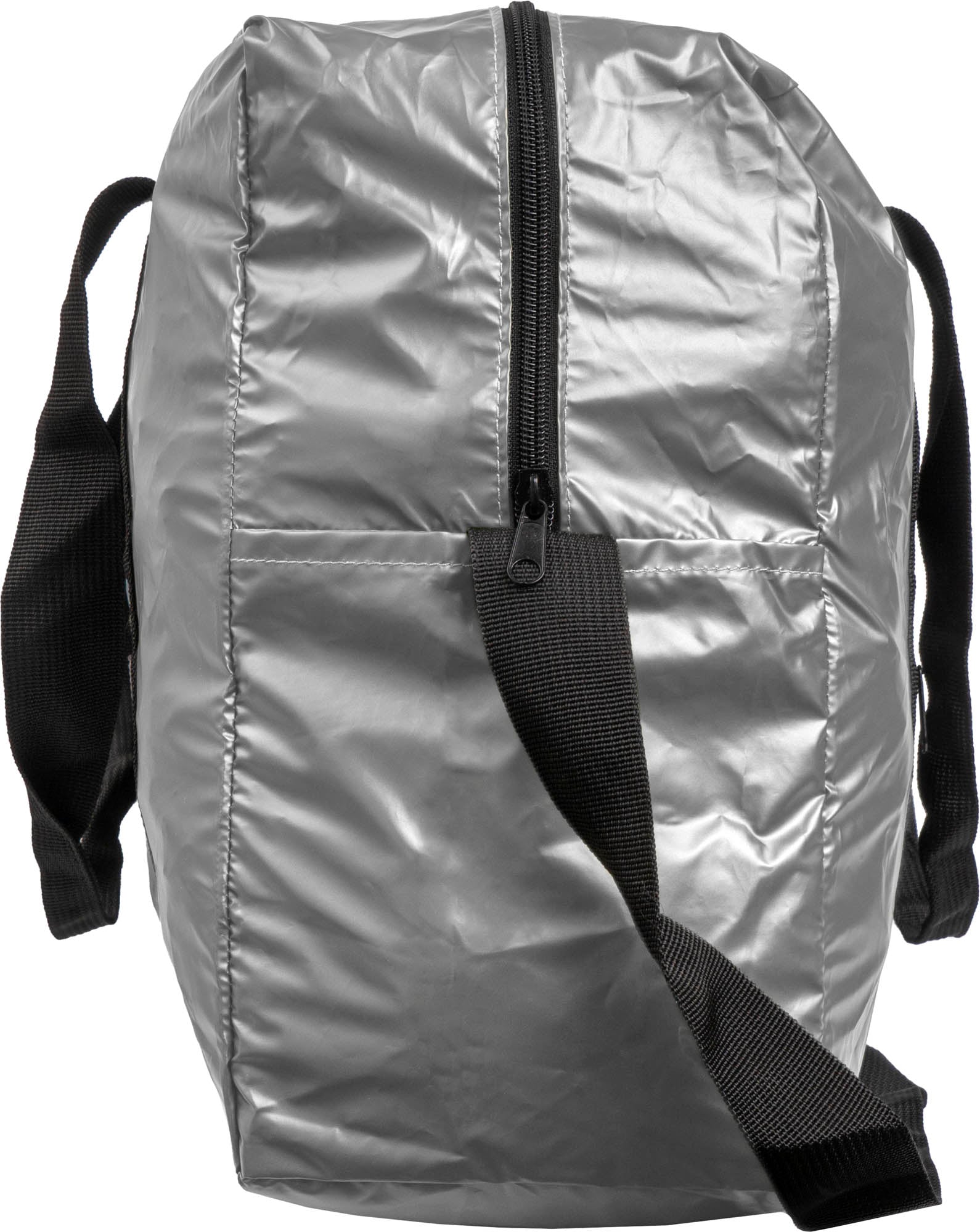 Boarding Pass Recycled Metallic Foldable & Packable Pouch Duffel Travel Bag