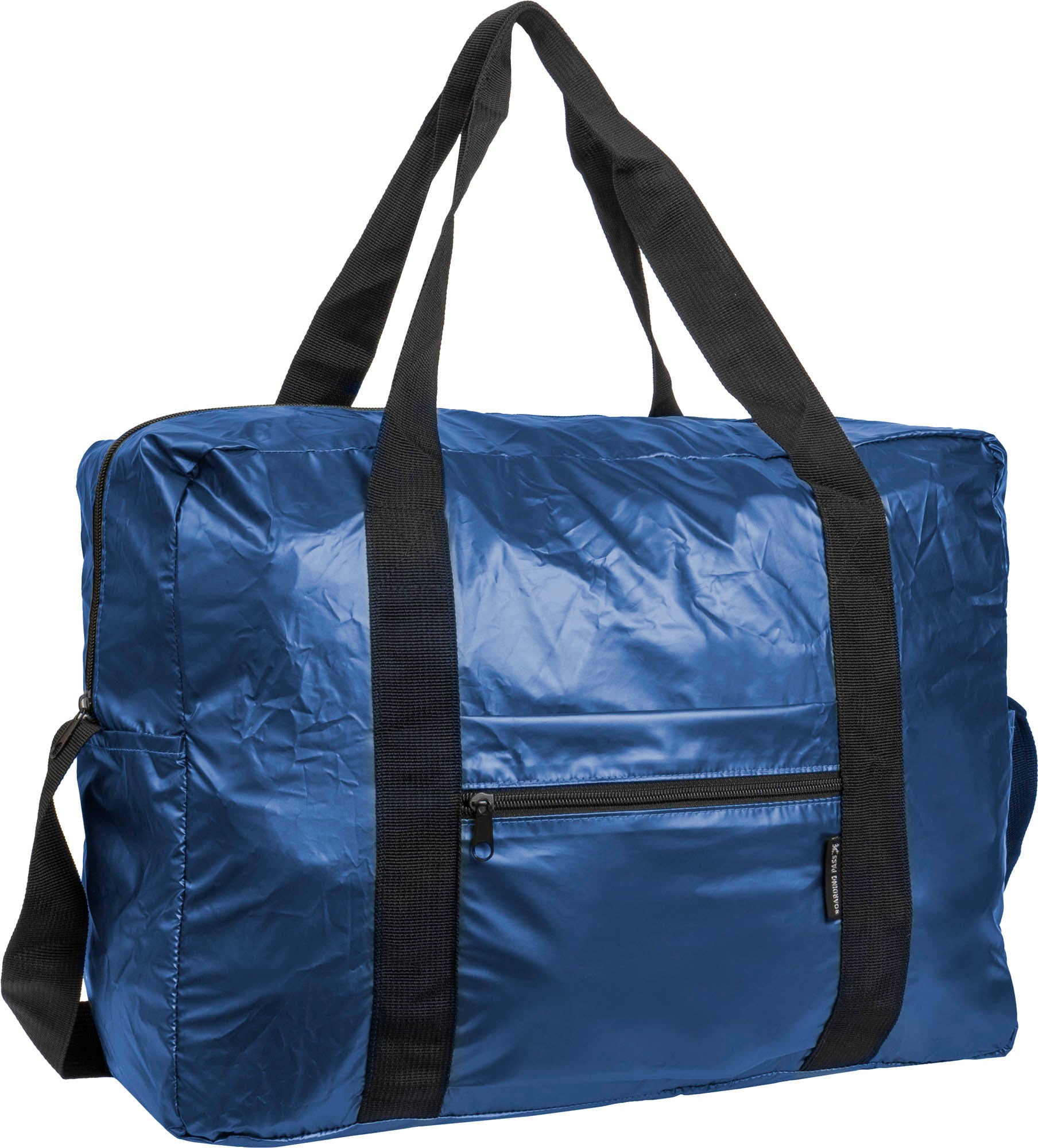 Boarding Pass Recycled Metallic Foldable & Packable Pouch Duffel Travel Bag