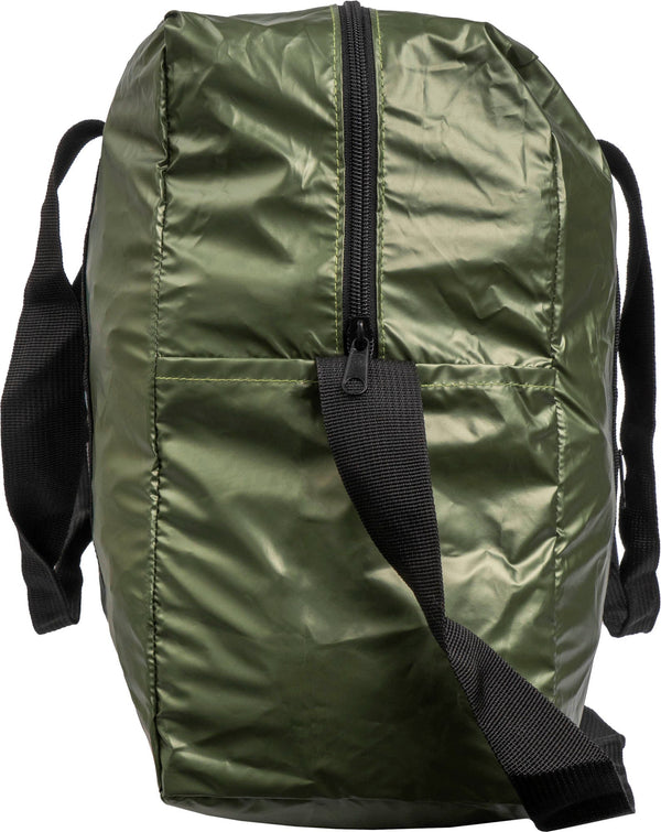 Boarding Pass Recycled Metallic Foldable & Packable Pouch Duffel Travel Bag