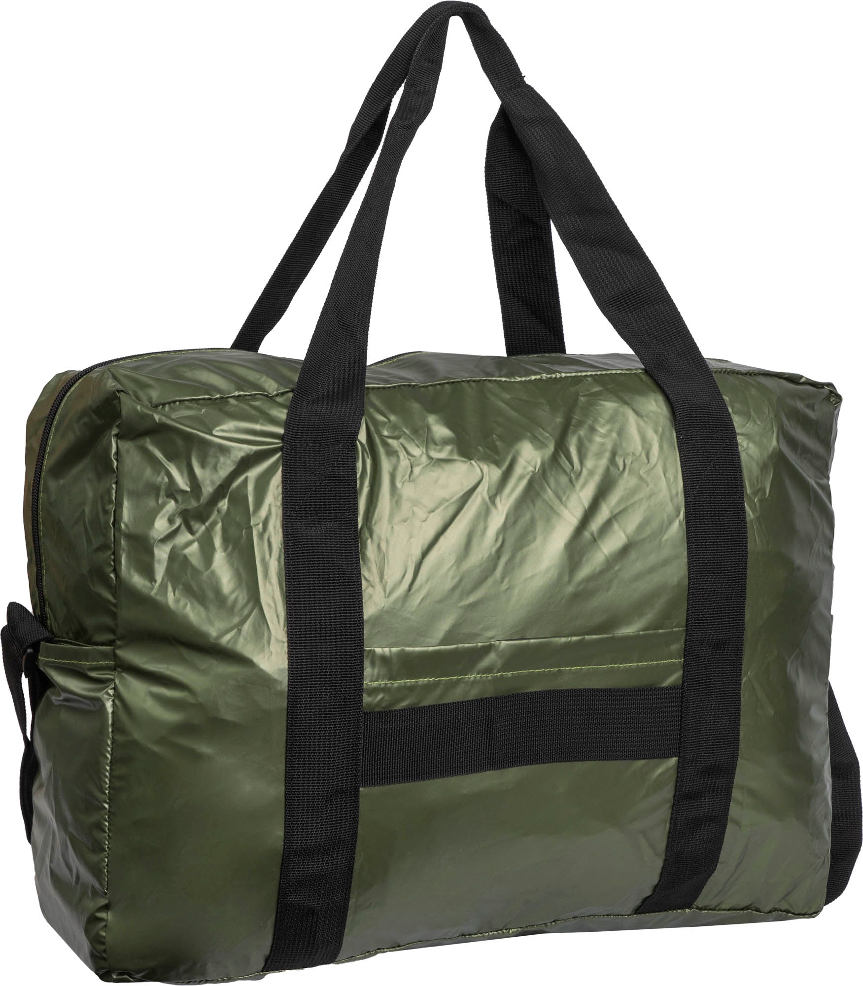 Boarding Pass Recycled Metallic Foldable & Packable Pouch Duffel Travel Bag