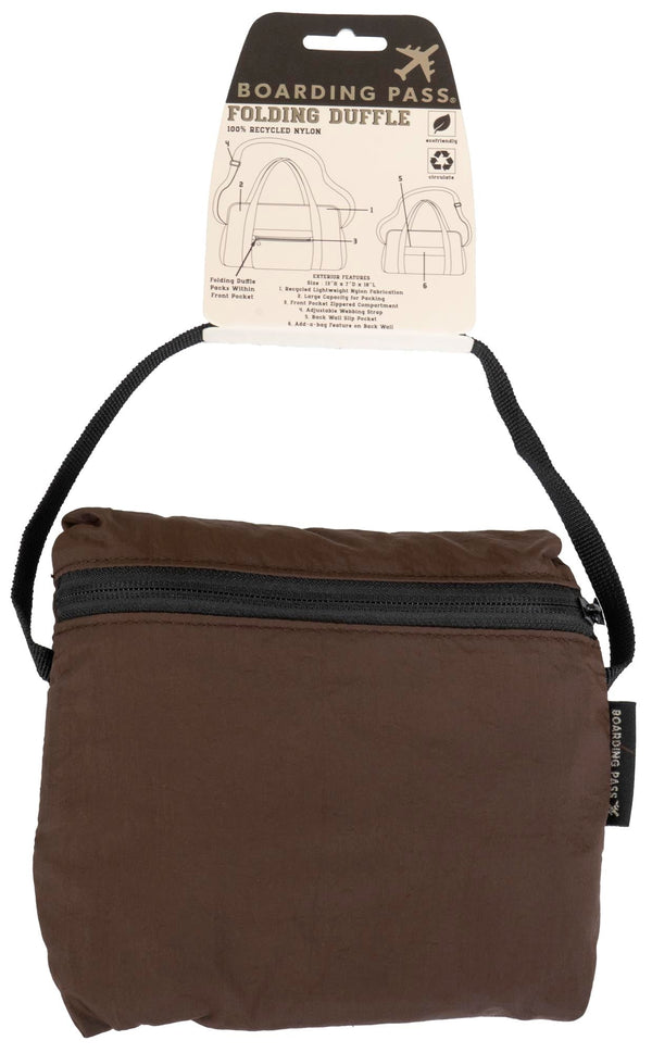 Boarding Pass Recycled Foldable & Packable Pouch Duffel Travel Bag