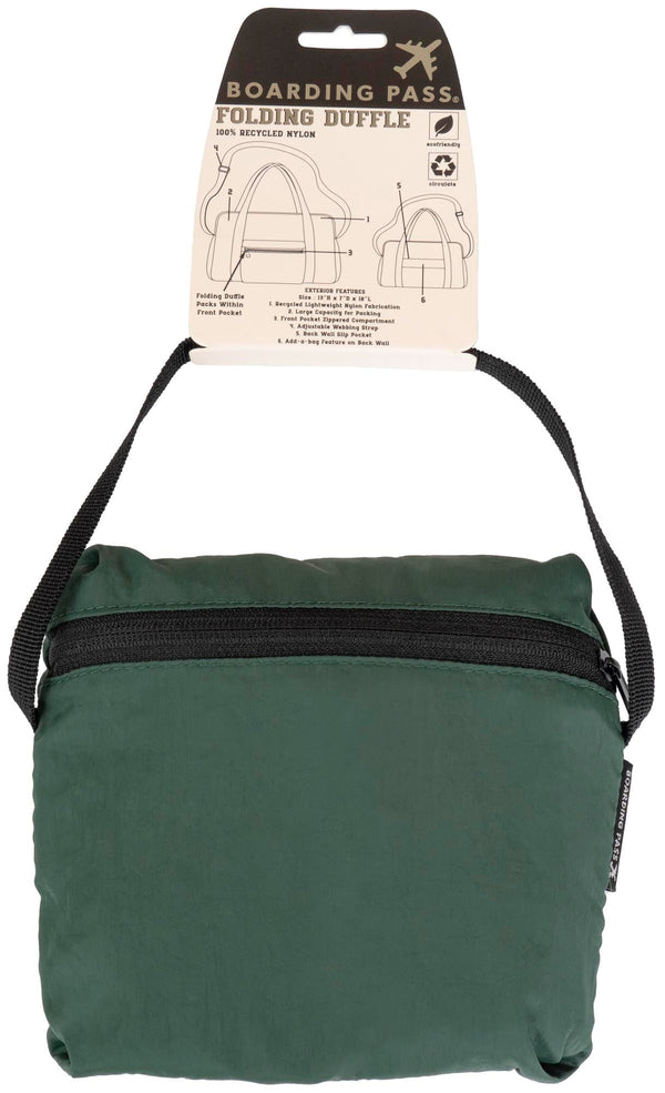 Boarding Pass Recycled Foldable & Packable Pouch Duffel Travel Bag