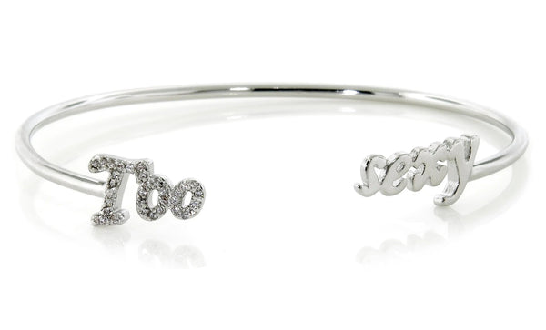 Adjustable Love Quotes Crystal CZ Bangle Bracelets - Gifts for You 'n Me