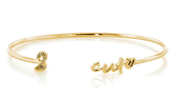 Adjustable Love Quotes Crystal CZ Bangle Bracelets - Gifts for You 'n Me