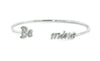 Adjustable Love Quotes Crystal CZ Bangle Bracelets