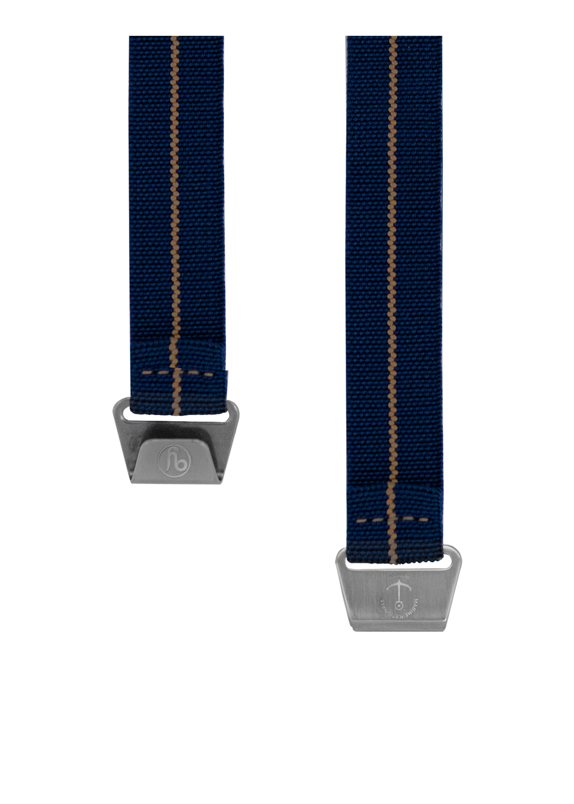 YEMA Marine Nationale Parachute Watch Band Blue 19mm | SYMN39-G-SS