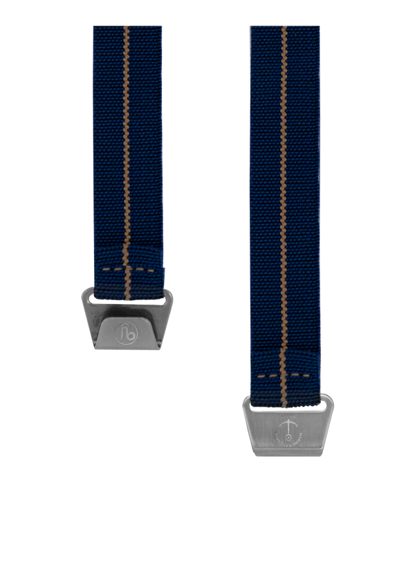 YEMA Marine Nationale Parachute Watch Band Blue 19mm | SYMN39-G-SS