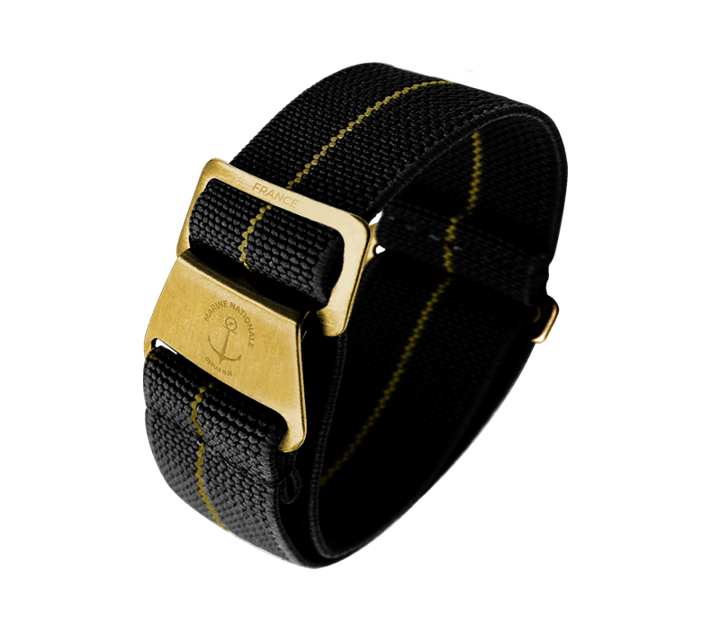 YEMA Marine Nationale Parachute Watch Band Bronze 19mm | SYNAVZ22-AIPBZ