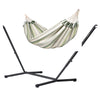 Nautico Anthracite Outdoor Cedar - Weather-Resistant Double Hammock with Powder Coated Steel Stand