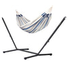 Nautico Anthracite Outdoor Sea Salt -  Weather-Resistant Kingsize Hammock with Powder Coated Steel Stand