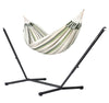 Nautico Anthracite Outdoor Cedar -  Weather-Resistant Kingsize Hammock with Powder Coated Steel Stand