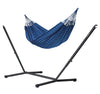 Nautico Anthracite Outdoor Marine - Weather-Resistant Kingsize Hammock with Powder Coated Steel Stand
