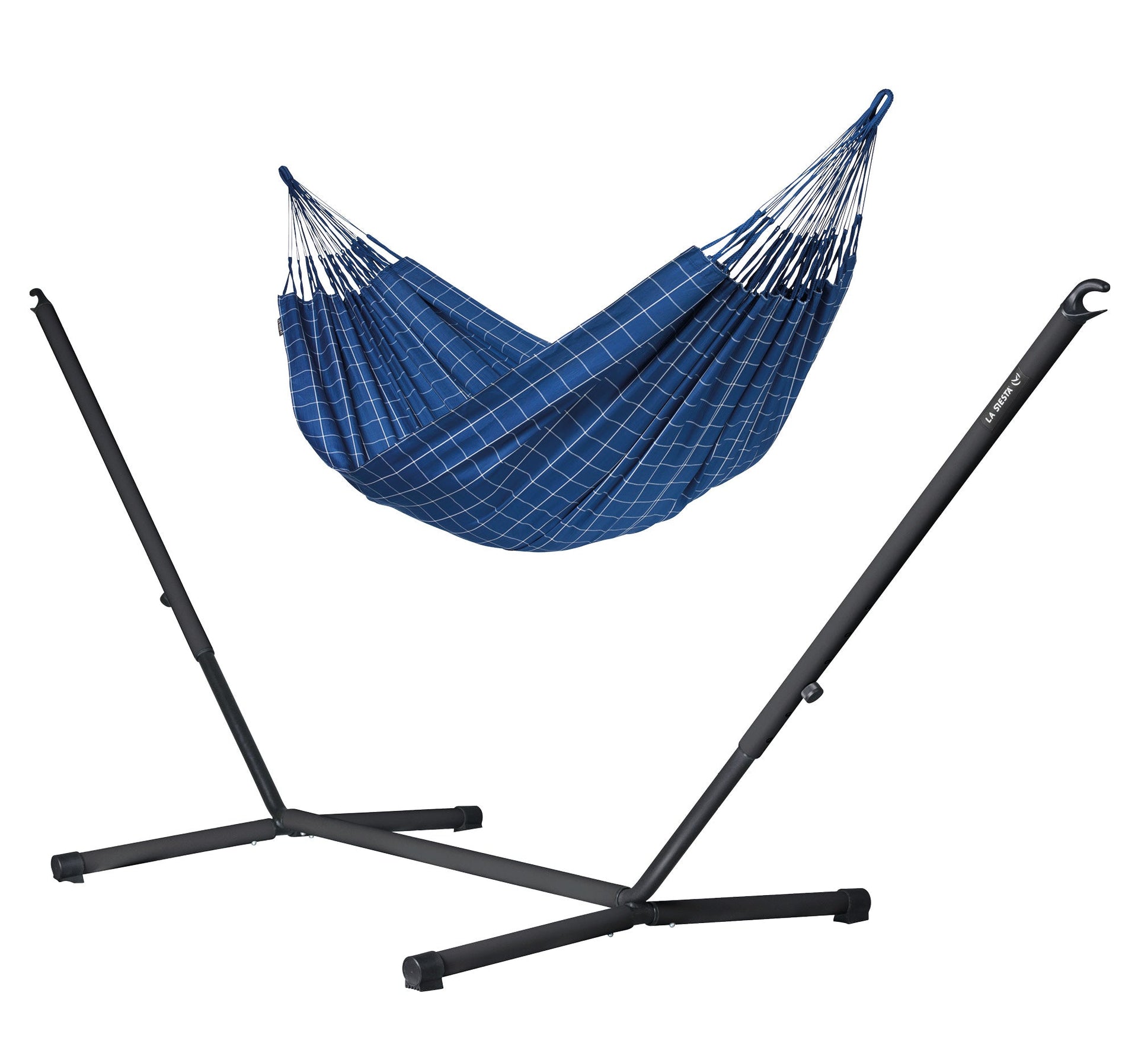 Nautico Anthracite Outdoor Marine - Weather-Resistant Kingsize Hammock with Powder Coated Steel Stand