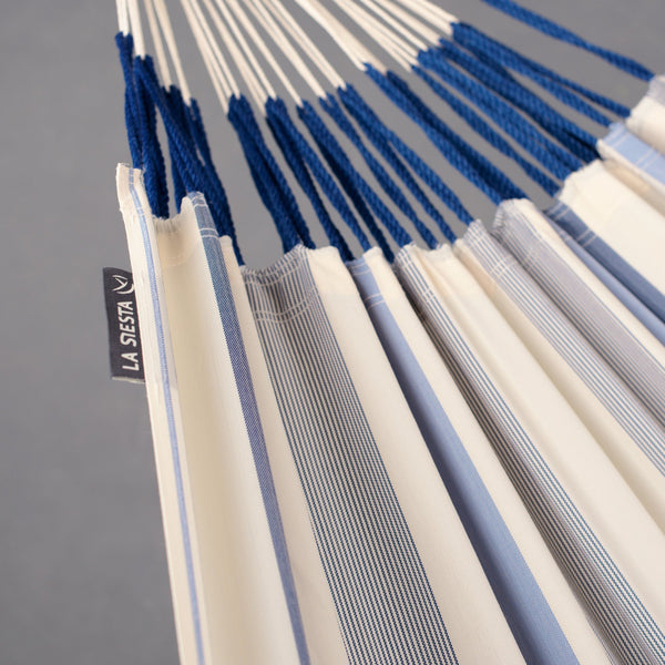 Nautico Anthracite Outdoor Sea Salt - Weather-Resistant Double Hammock with Powder Coated Steel Stand LA SIESTA