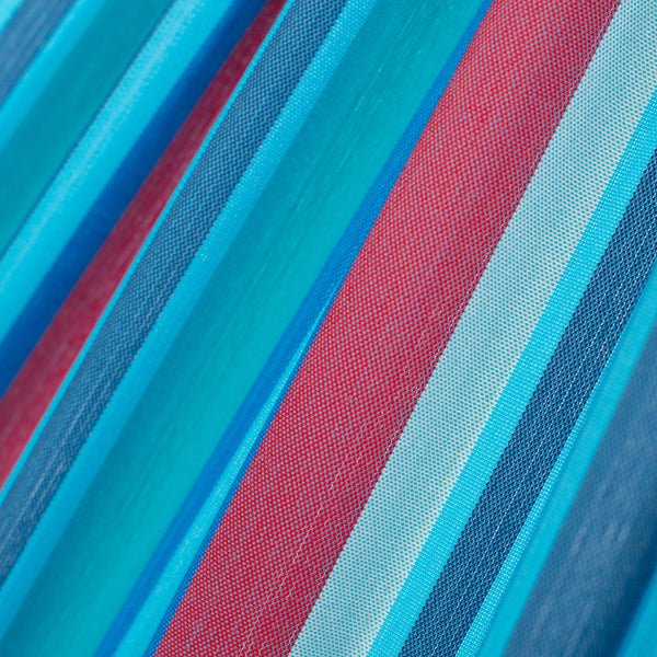 Nautico Cool Grey Outdoor Wave - Weather-Resistant Double Hammock with Powder Coated Steel Stand LA SIESTA