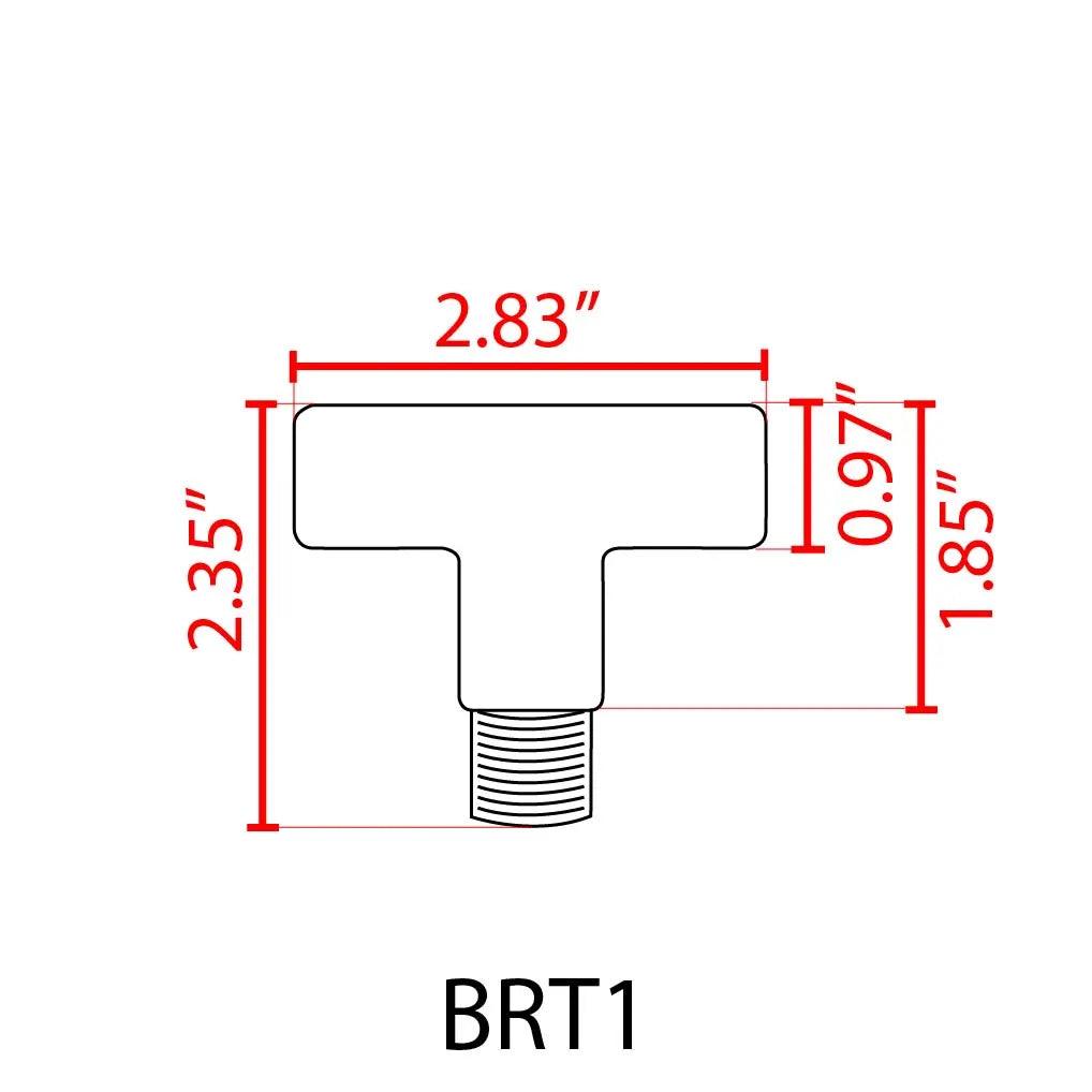 BRT1 - Brass T-Bar Coupling Accessory for Post/Path Light Fixtures