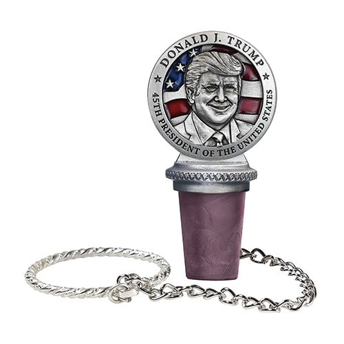 Donald Trump w/ Flag Bottle Stopper