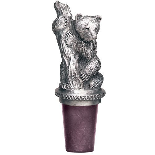 Black Bear Bottle Stopper