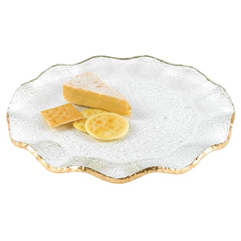 Goldedge & Silveredge Serve Ware Gold Edge Hand Painted Mouth Blown Glass 13