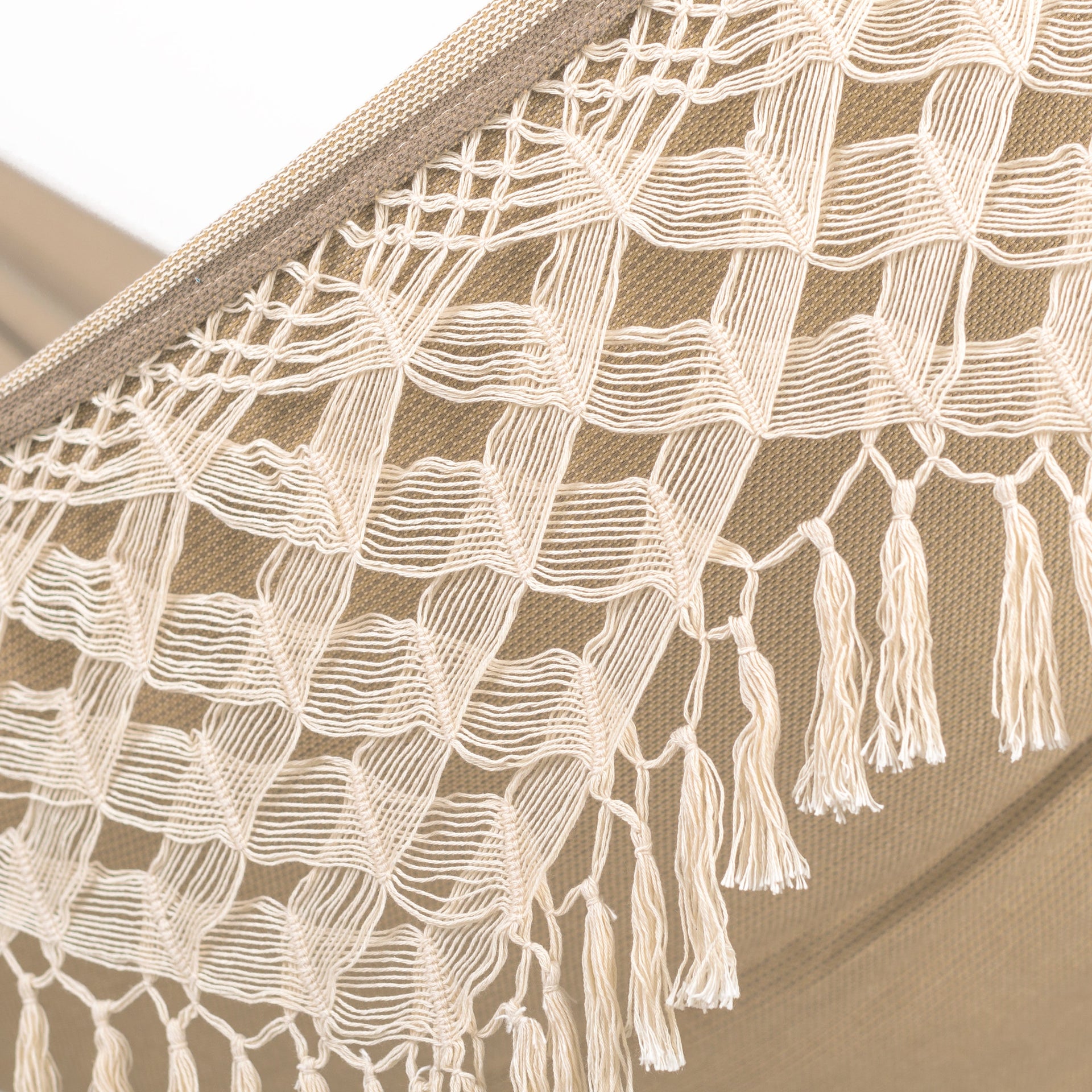 Nautico Cool Grey Brazil Muscade - Organic Cotton Kingsize Hammock with Powder Coated Steel Stand