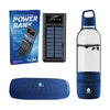 Pursonic Outdoor Essentials Bundle – 2-in-1 Bluetooth Water Bottle, Peak Wireless Speaker, and LED Portable Solarsync Power Bank