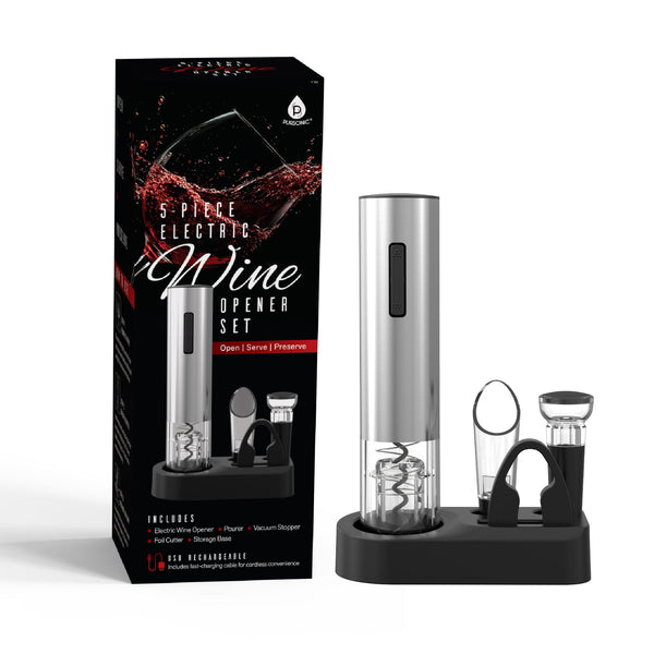 Premium Wine & Juice Duo: Electric Wine Opener + Travel Juicer Blender