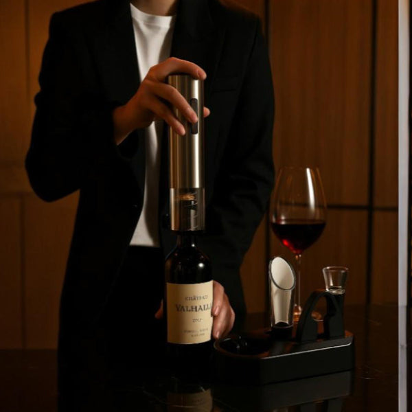 Premium Wine & Juice Duo: Electric Wine Opener + Travel Juicer Blender