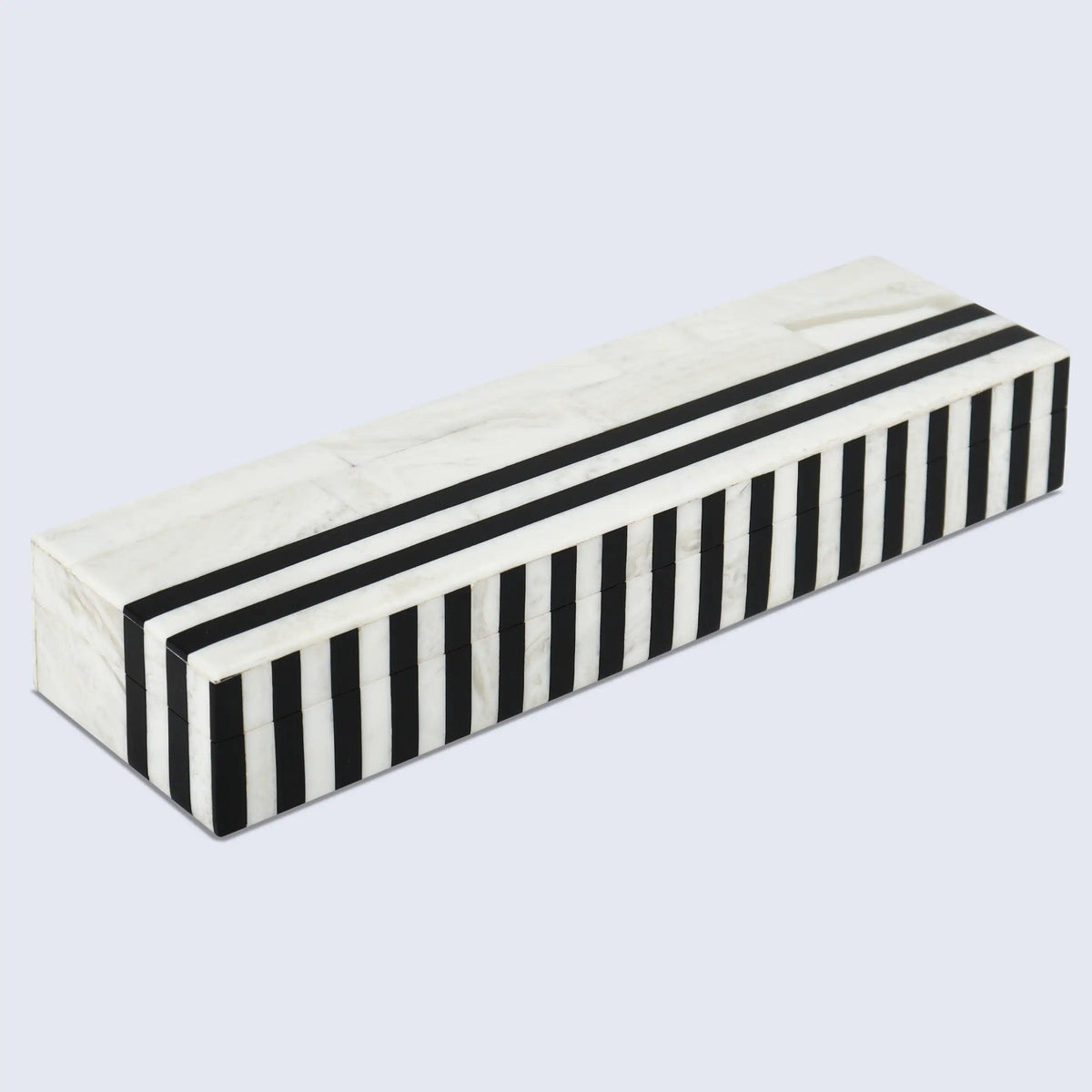 Black White Resin Inlay Decorative Storage Box – Mono Lead Collection (7 Sizes)