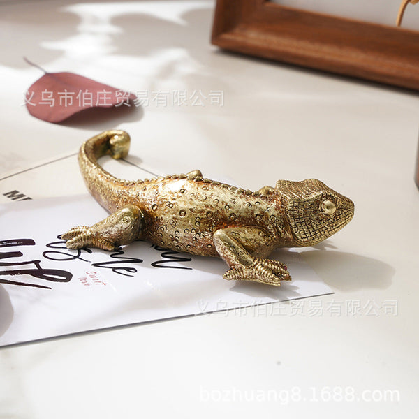 Gold Lizard Decorative Figurine VagabondVintage