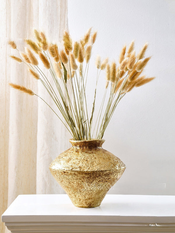 Textured Gold Decorative Vases VagabondVintage
